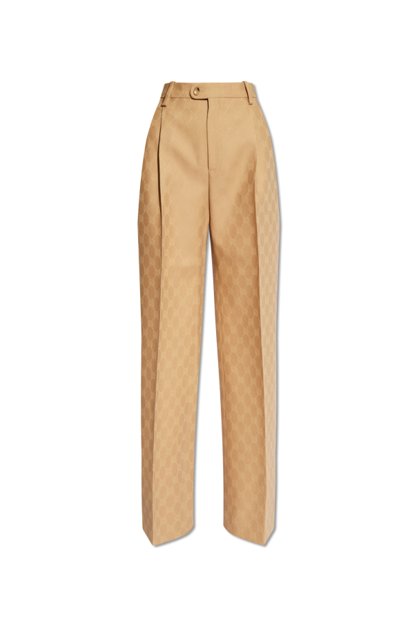Wełniane spodnie w kant od Gucci