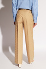 Gucci beige Wool pleat-front trousers