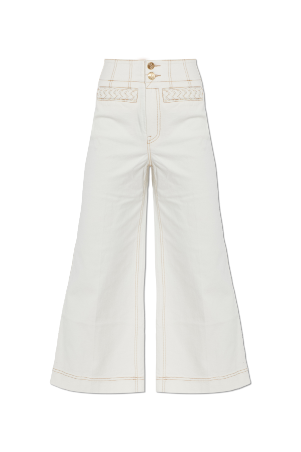 Trousers with contrasting stitching od Zimmermann