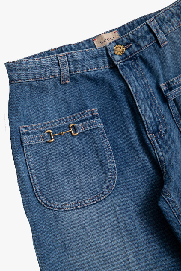 gucci belt Kids Wide-legged jeans