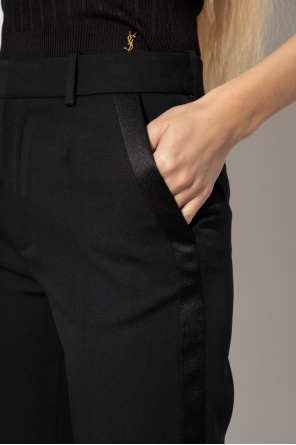 Saint Laurent Bottega trousers with satin panels