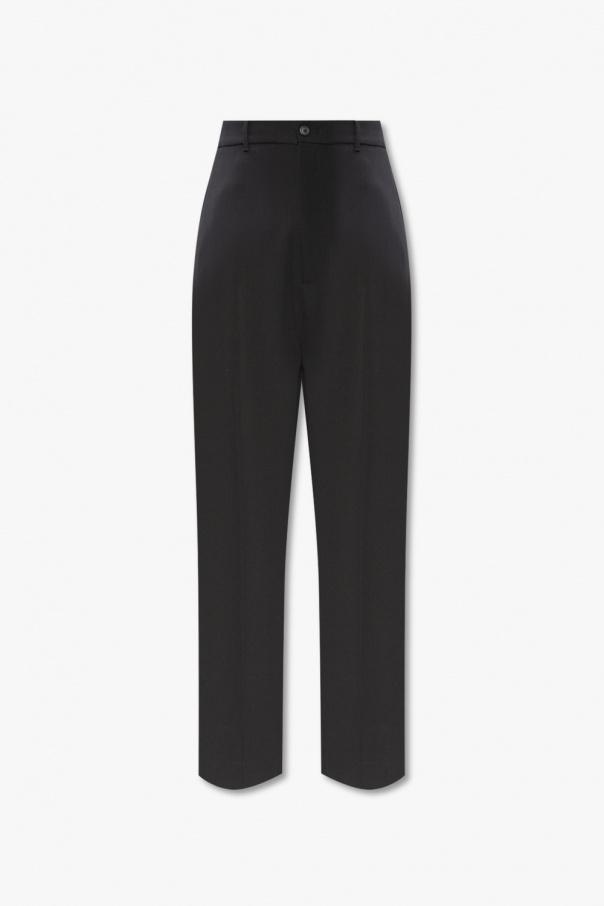 Balenciaga Pleat-front trousers with drop crotch