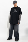 Balenciaga GREY Baggy trousers with duct tape
