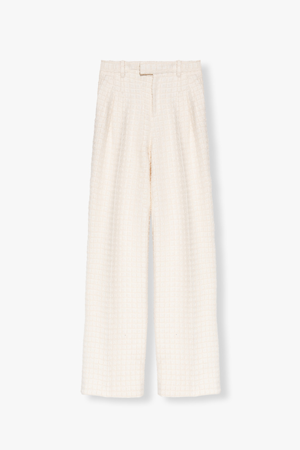 Gucci Loose-fitting tweed long trousers