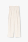 Gucci cream Loose-fitting tweed trousers