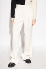 Gucci cream Loose-fitting tweed trousers