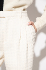 Gucci cream Loose-fitting tweed trousers