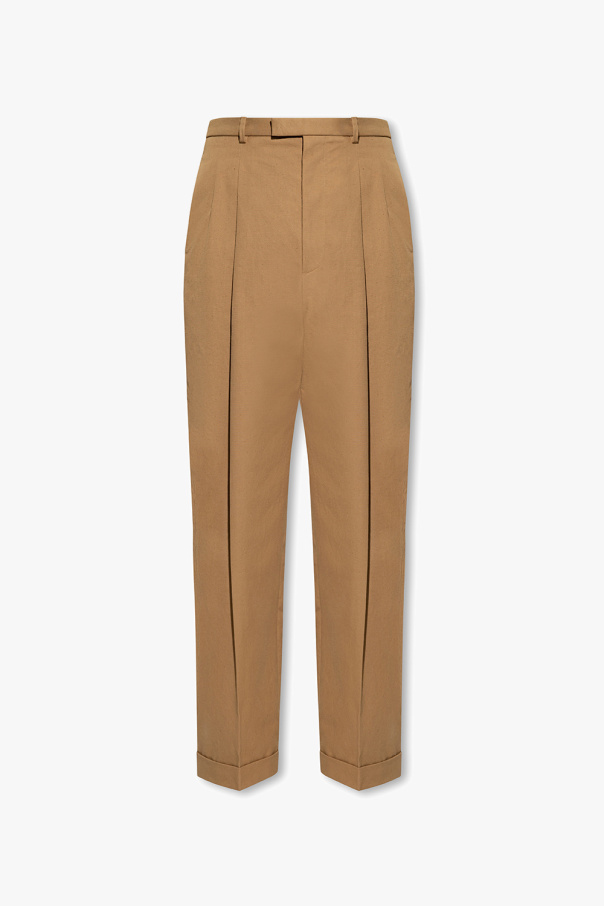 Gucci Cotton pleat-front goddiva trousers
