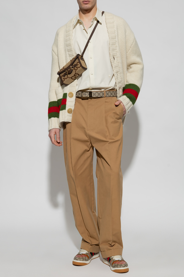 Gucci Cotton pleat-front Pansy trousers