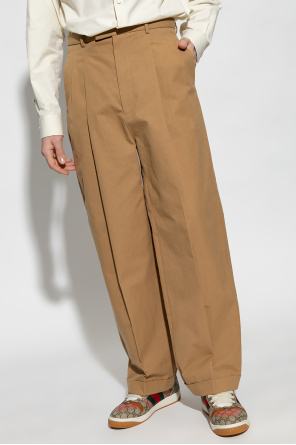 Gucci Striped Bawełniane spodnie w kant