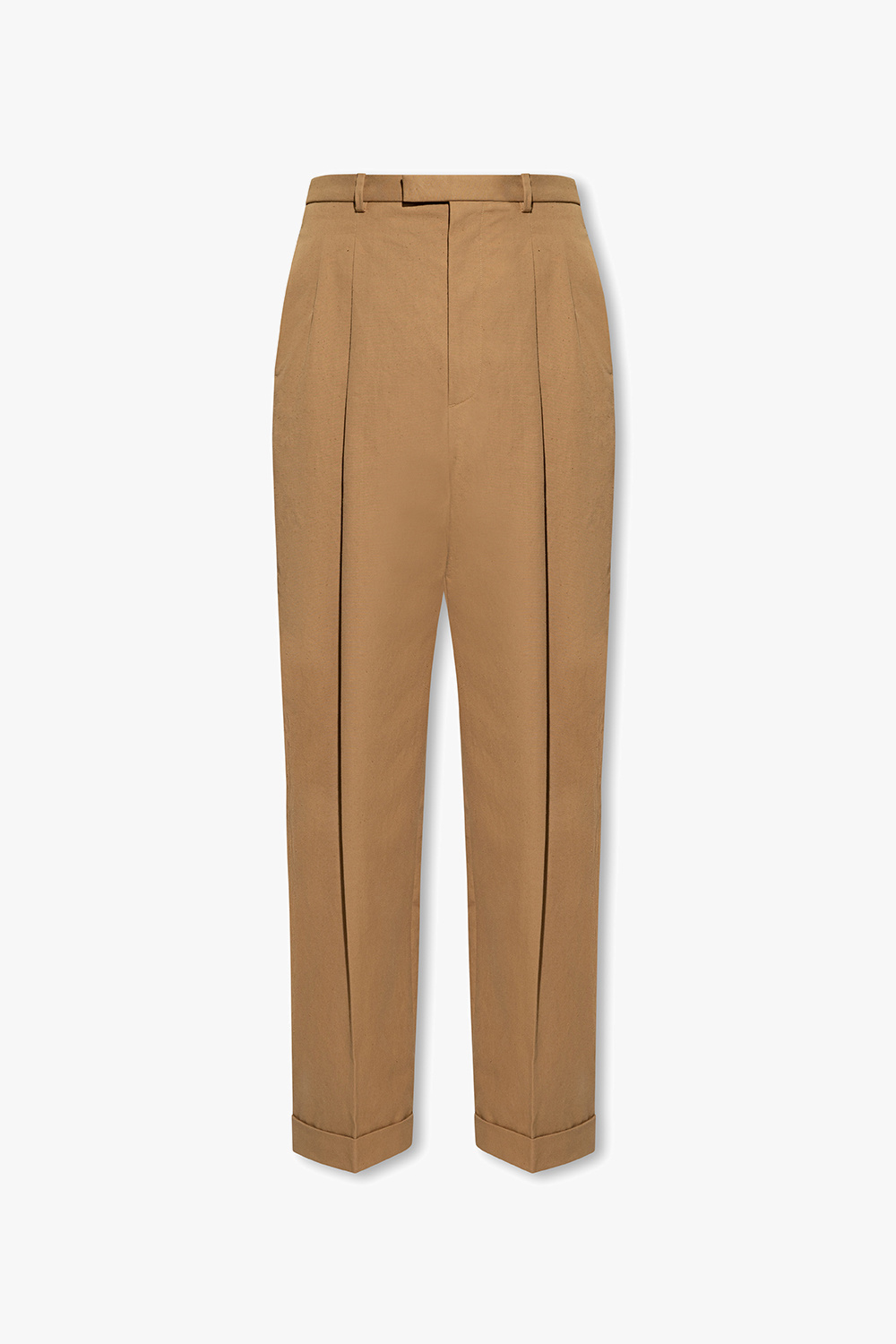 Gucci Cotton pleat-front trousers