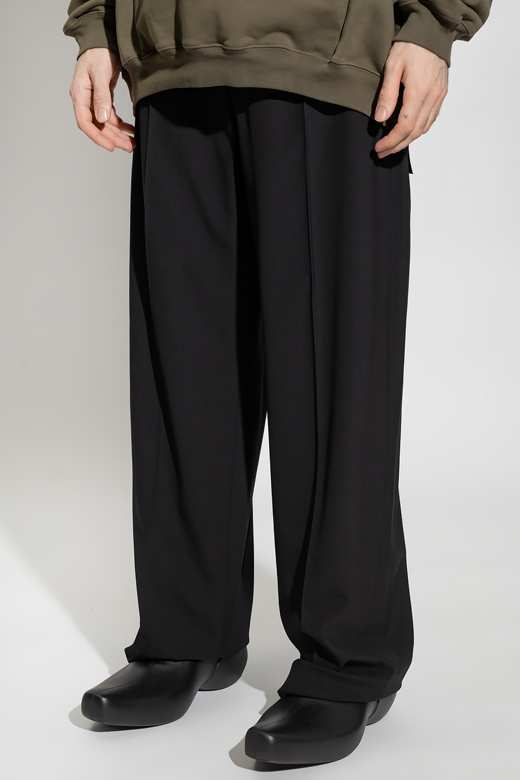 Balenciaga Wool pleat-front Sequin trousers
