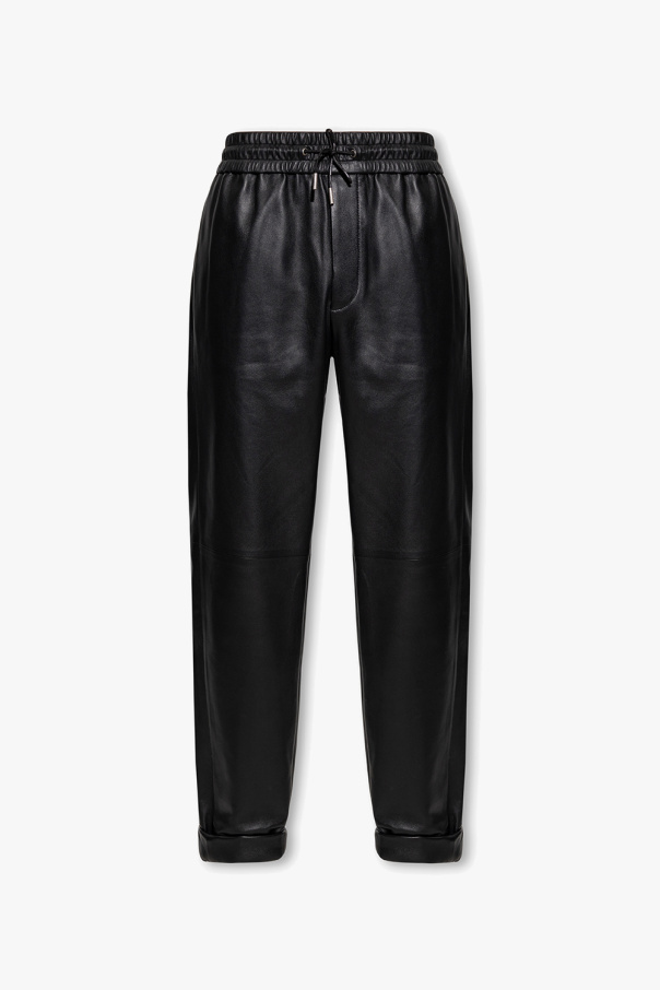 Saint Laurent Leather style trousers