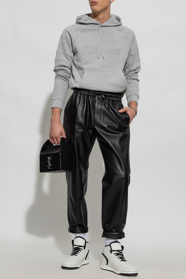 Saint Laurent Leather beach trousers