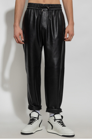 Saint Laurent Leather style trousers