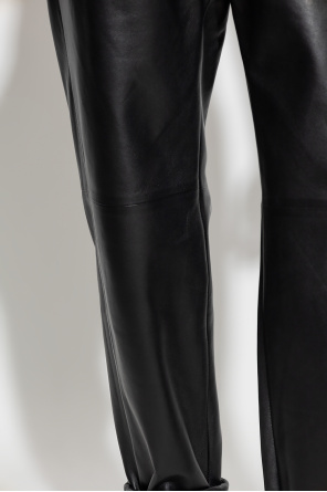 Saint Laurent Leather Detail trousers