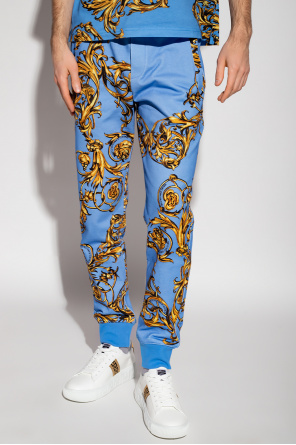 Adam Lippes drape-detail dress Barocco-printed sweatpants