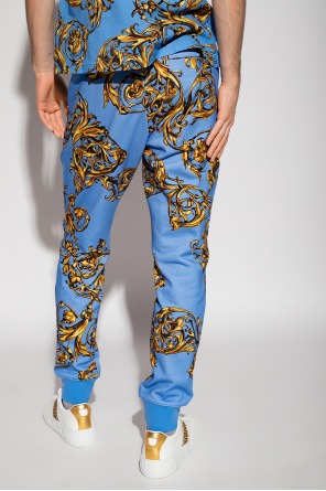 Adam Lippes drape-detail dress Barocco-printed sweatpants