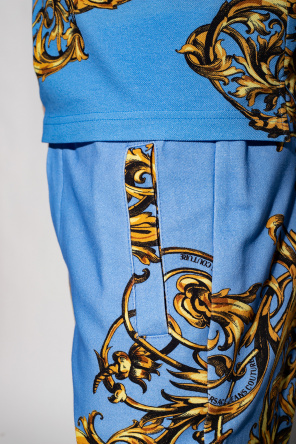 Adam Lippes drape-detail dress Barocco-printed sweatpants