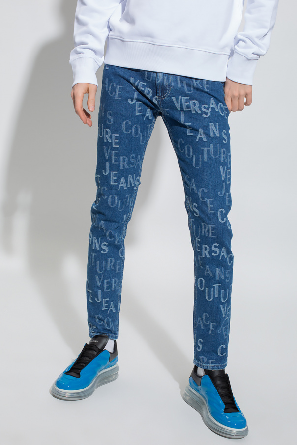 Versace Jeans Couture Jacquard logo-motif straight-leg Jeans