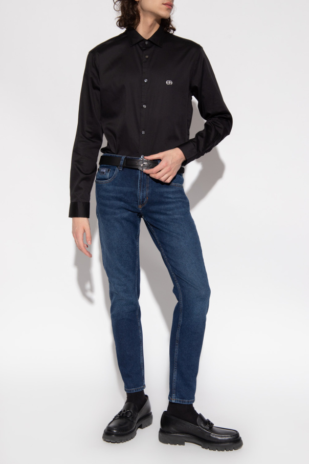 Versace Jeans Couture Black Shibori Dress