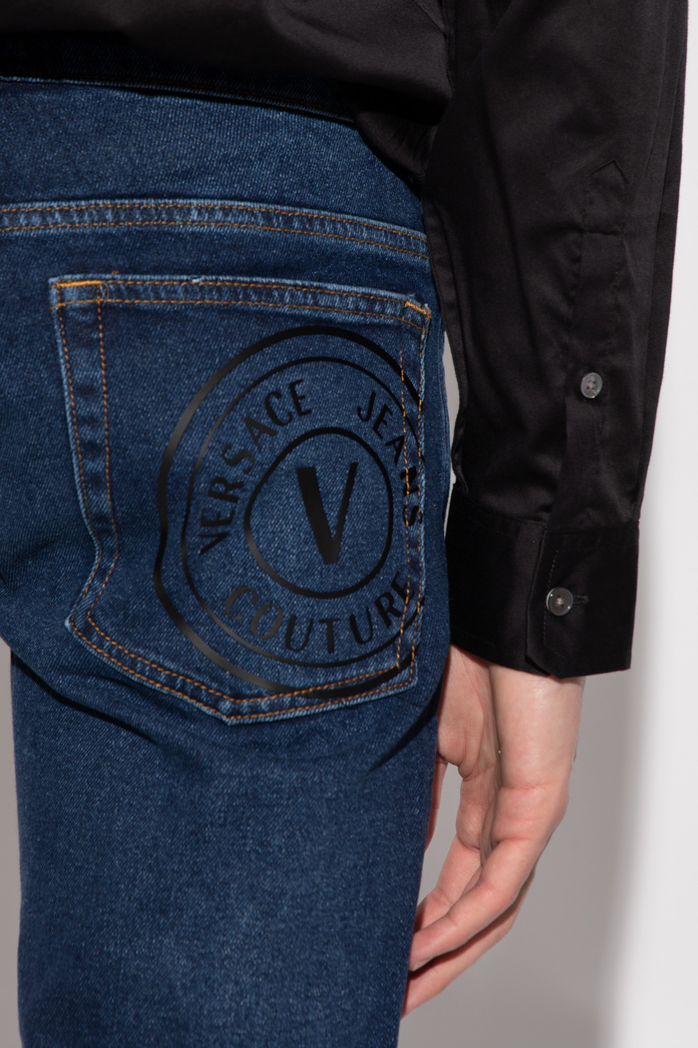 Versace Jeans Couture Jeans crop con stampa
