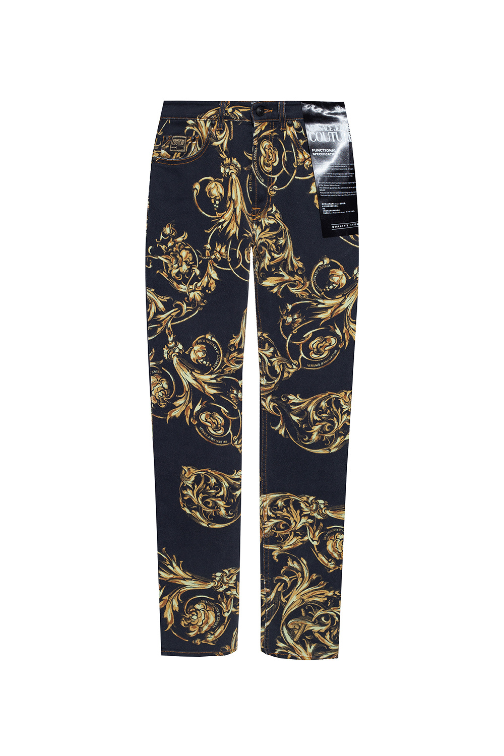 Versace Jeans Couture dolce gabbana kids crystal ornamented pinstripe trousers item