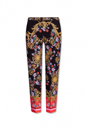 Ikat floral-print leggings