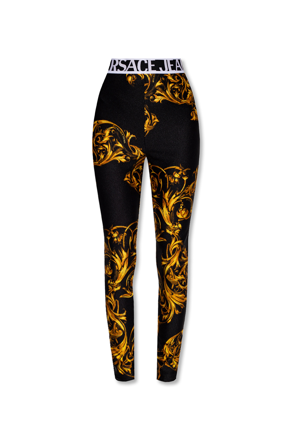 Versace Jeans Couture LYCRA CHAIN - Leggings - Trousers - black/gold  coloured/black 