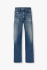 Ausgefranster Jeans-Minirock aus Baumwolle von Saint Laurent