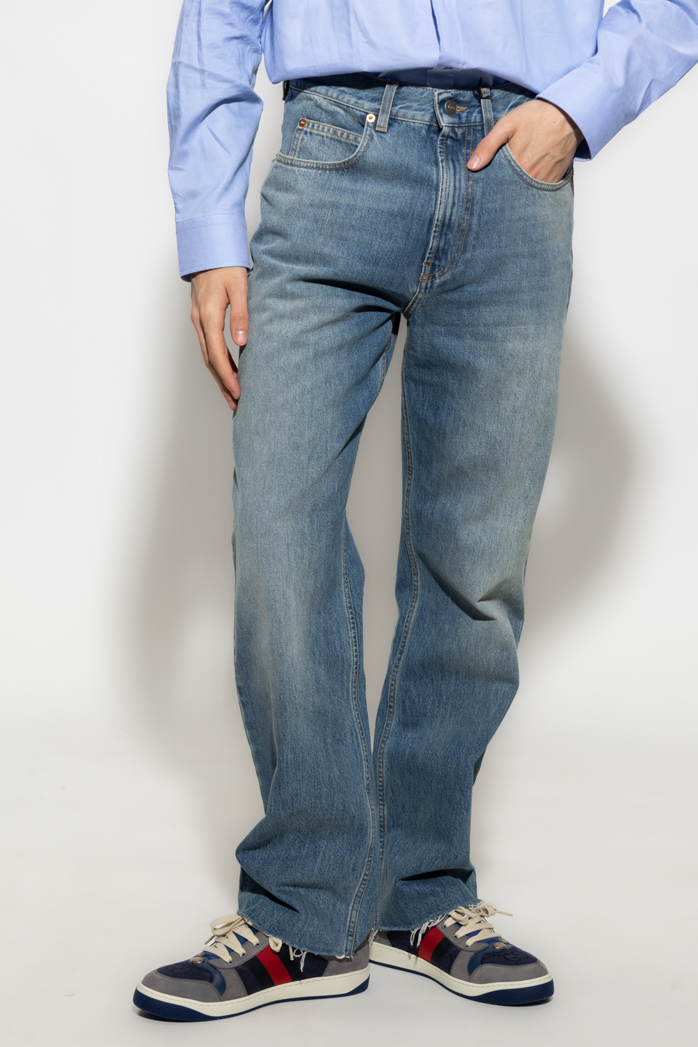 gucci monogram Straight leg jeans
