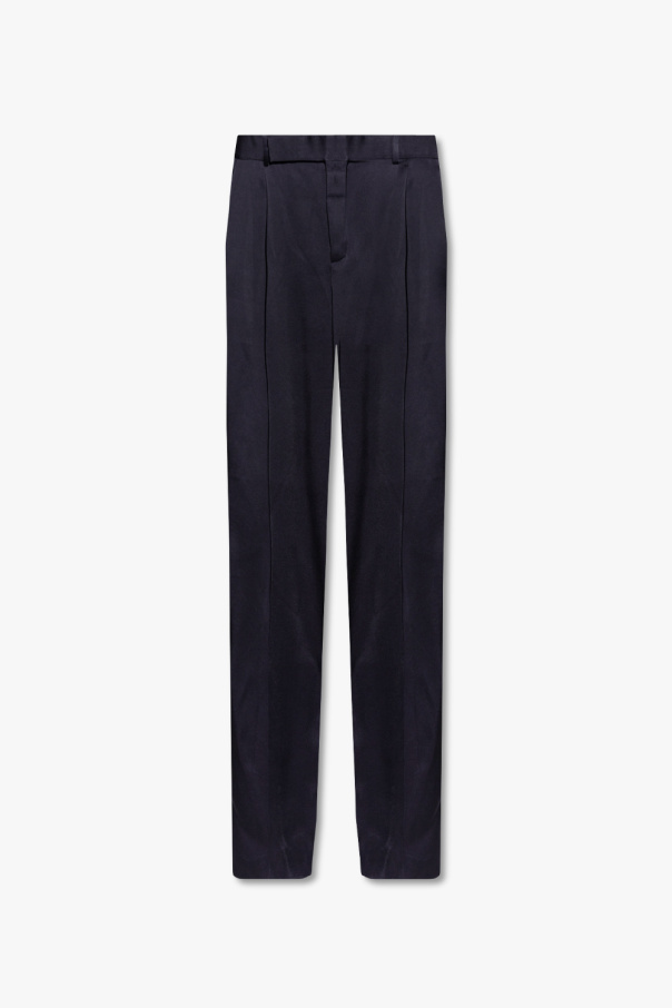 Saint Laurent Pleat-front knee-length trousers