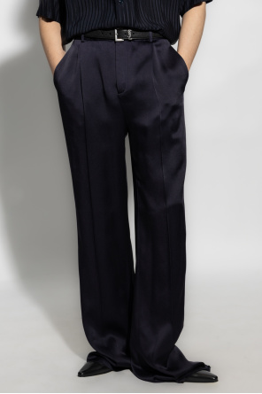 Saint Laurent Pleat-front Tapered trousers