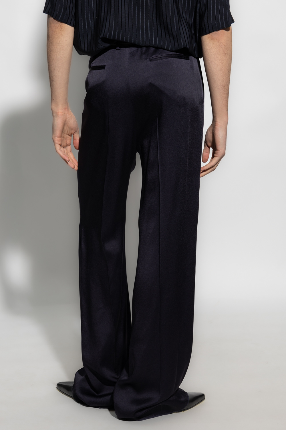 Saint Laurent Pleat-front Petite trousers