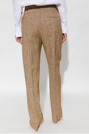 Bottega Veneta Pleat-front striber trousers