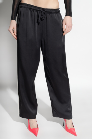 Saint Laurent Relaxed-fitting logo-print trousers