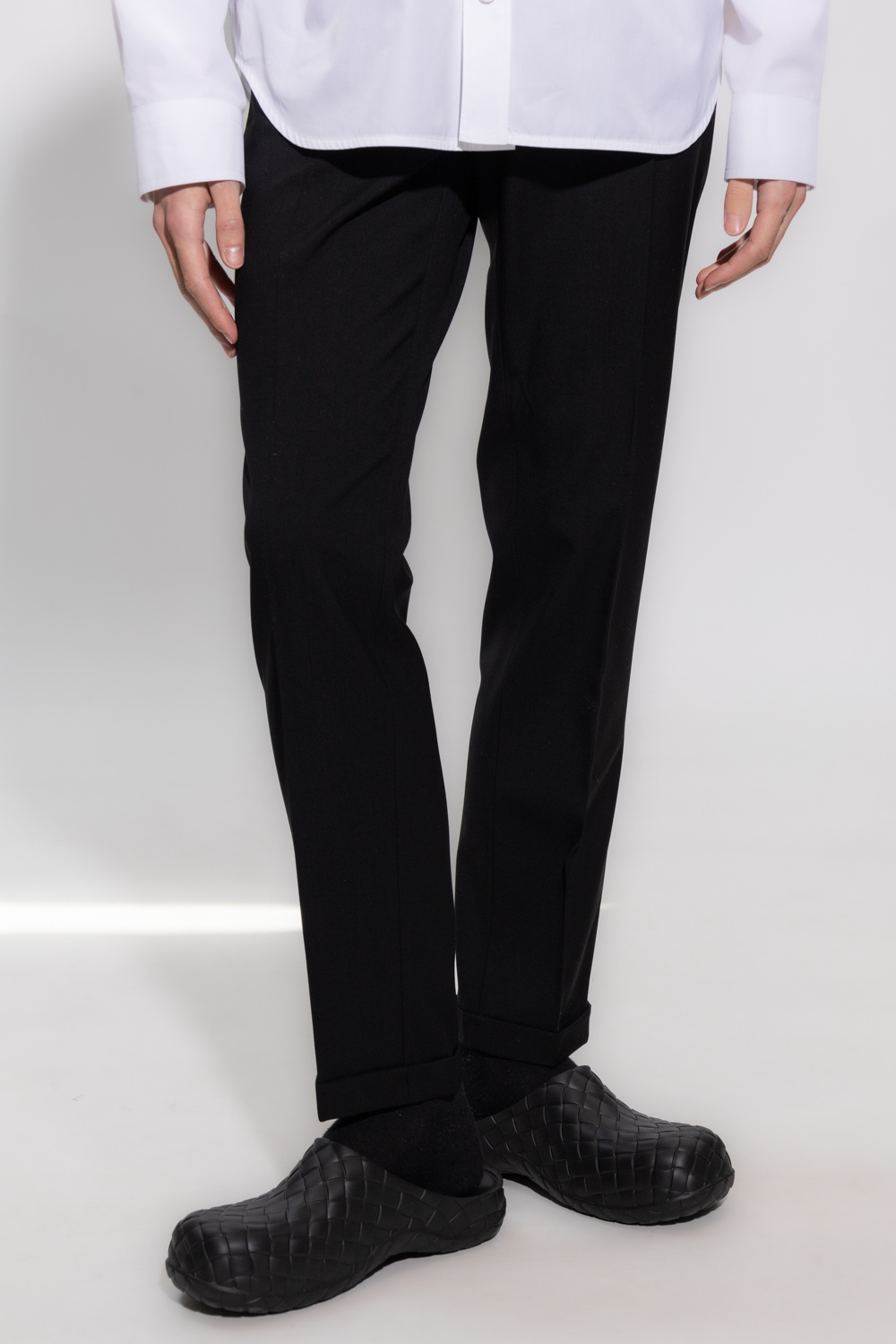 Bottega Veneta Wool pleat-front trousers