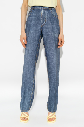 Bottega Veneta Spodnie z materiału imitującego jeans