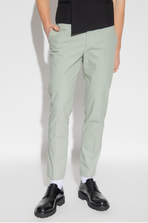 Alexander McQueen Pleat-front drawstring-fastening trousers