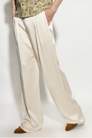 Saint Laurent Pleat-front heels trousers