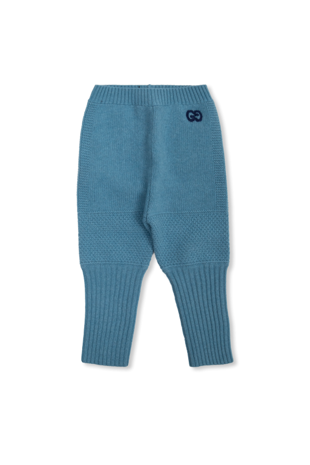 Gucci Kids Wool trousers with logo