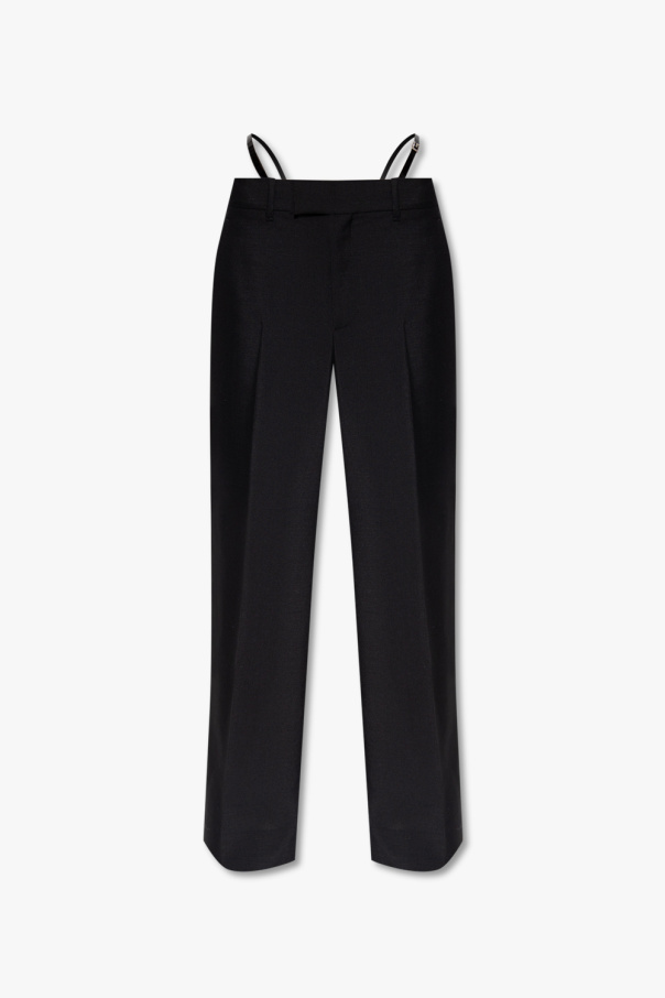 Gucci Wool pleat-front Green trousers