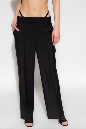 Gucci Wool pleat-front Green trousers