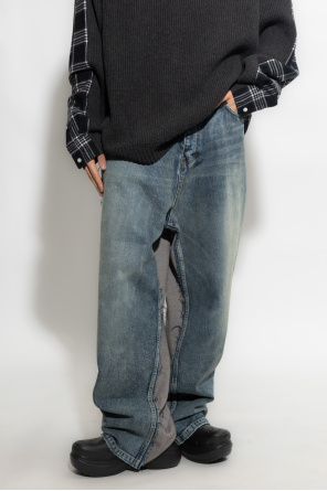 Balenciaga trousers legging in contrasting fabrics