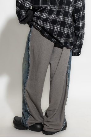Balenciaga Gerade trousers in contrasting fabrics