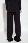 Saint Laurent BLACK Wool high-rise trousers