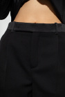 Saint Laurent BLACK Wool high-rise trousers
