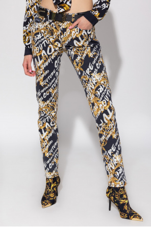 Checker Terry Hi Cut Pants Patterned jeans