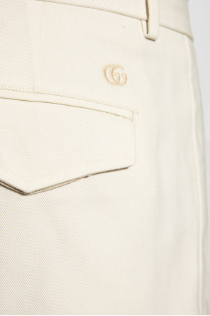 Gucci Cotton pleat-front JEANS trousers