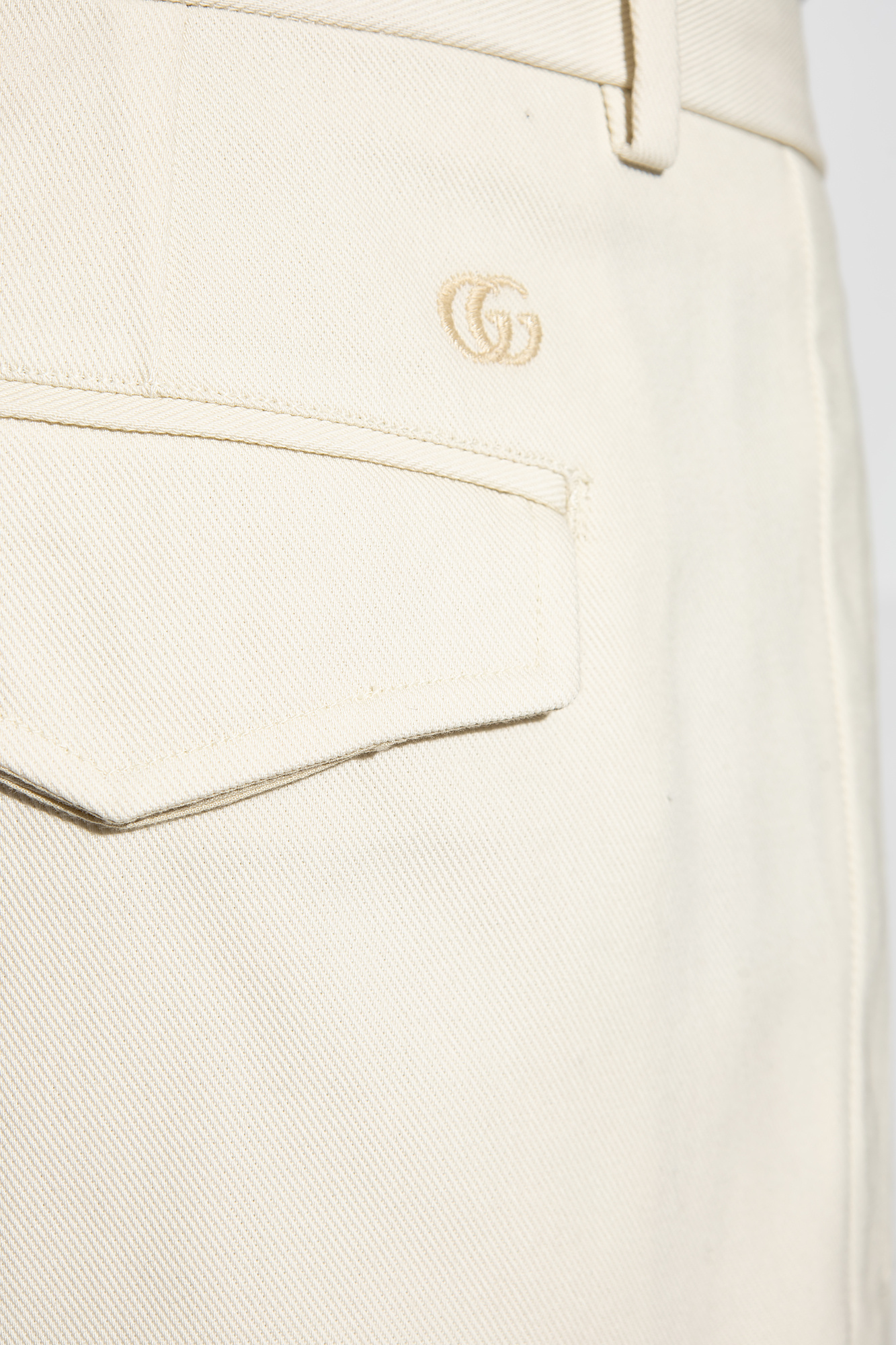 Gucci Cotton pleat-front trousers